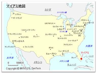 マイアミの地図