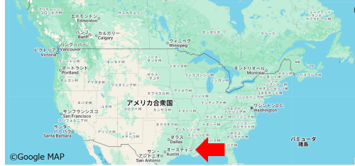 オースティンの地図