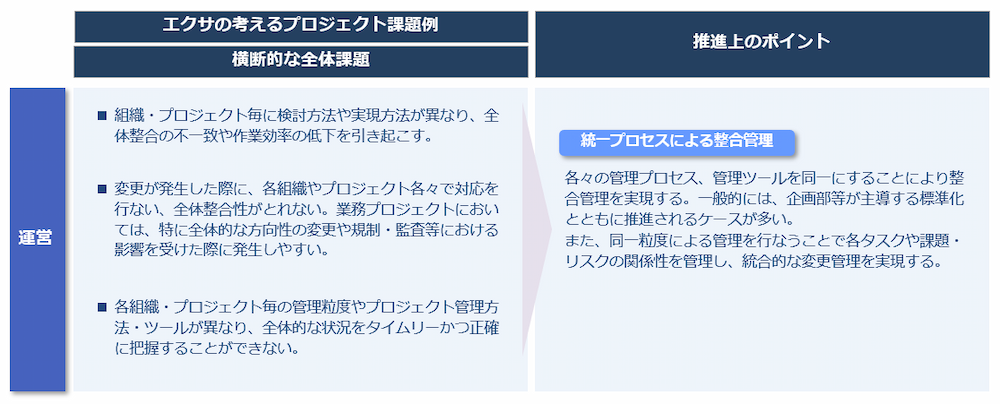プロジェクト推進上のポイント(運営:横断)