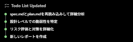 設計チェックのTodoリスト