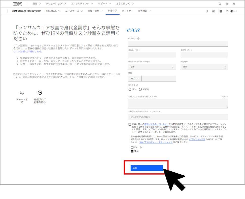 セキュリティ診断の流れ2イメージ:フォームの入力