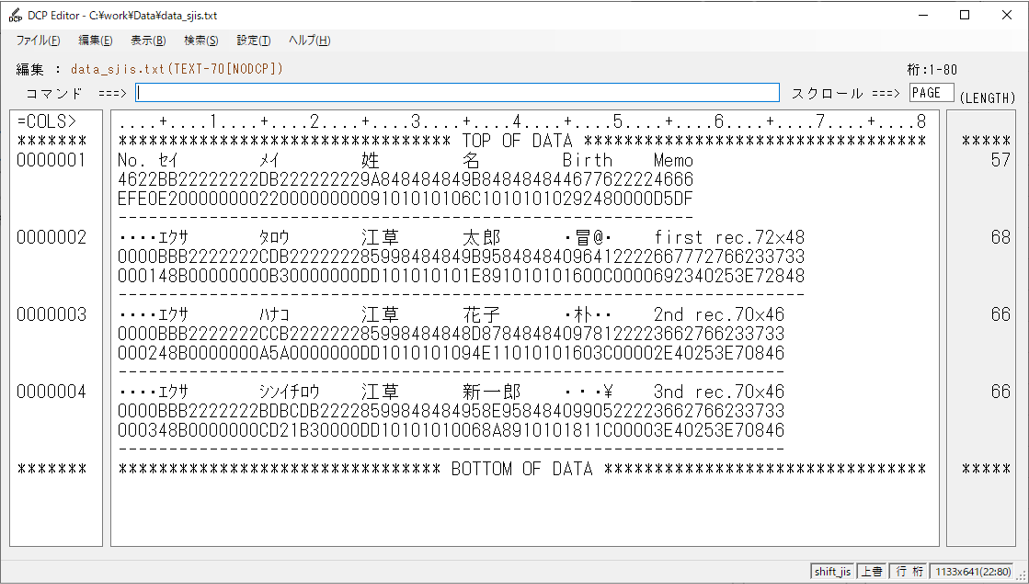 データエディタ Dcpエディタ 株式会社エクサ 日本ibm Jfeグループ
